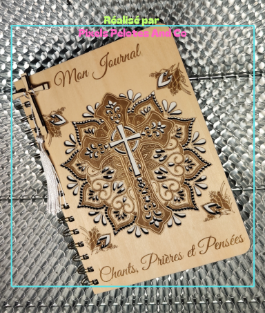 Carnet A5 Croix mandala avec marque page 20€