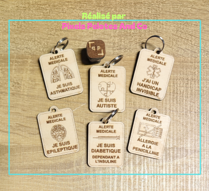 Porte-clés Alerte Médicale 6 versions différentes 3€