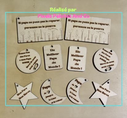 Porte-clés spécial Papa 5 versions différentes 3€