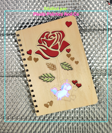 Carnet A5 Rose rouge 15€