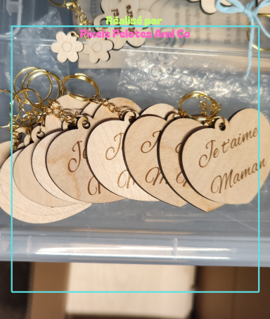 Porte-clés Cœur Je t'aime Maman 3€